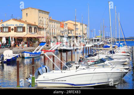 France, Hérault, Etang de Thau, Marseillan, marina Banque D'Images