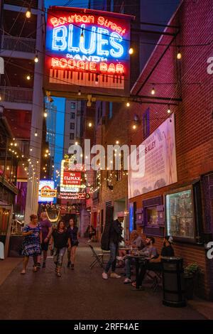 États-Unis, Tennessee, Nashville, Bourbon Street Blues et Boogie Bar Banque D'Images