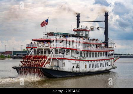 États-Unis, Louisiane, Nouvelle-Orléans, bateau à vapeur City of New Orleans Banque D'Images
