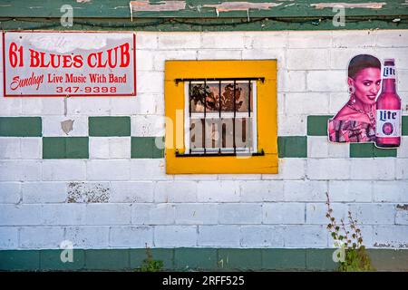 États-Unis, Mississippi, Leland, un club de blues Banque D'Images