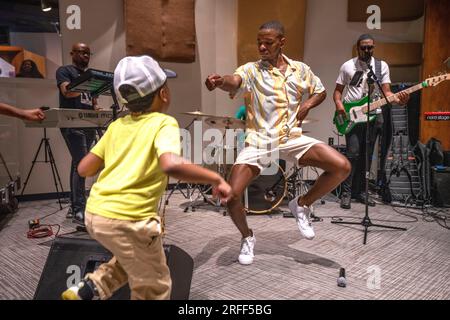 États-Unis, Tennessee, Memphis, Corey Lou en concert de musique soul au Stax Museum Banque D'Images