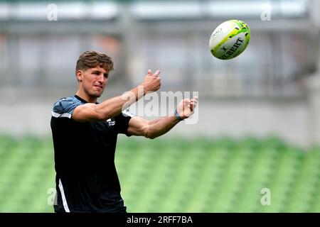 Photo de dossier datée du 18-05-2023 de Domingo Miotti, qui Glasgow a autorisé à rejoindre le Top 14 Français Oyonnax Rugby - un peu plus d'un mois après que la moitié de vol a convenu d'une prolongation de contrat à Scotstoun. Date de publication : jeudi 3 août 2023. Banque D'Images