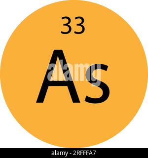 conception d'illustration vectorielle d'icône d'arsenic Illustration de Vecteur