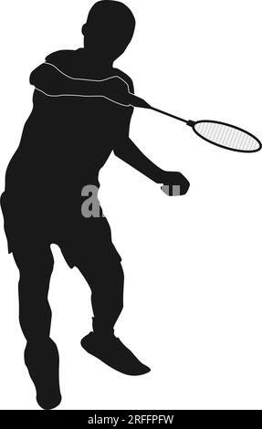 les gens jouent à la conception d'illustration vectorielle de badminton Illustration de Vecteur