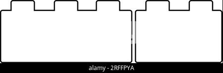 Conception de symbole d'illustration vectorielle d'icône de bloc de construction Illustration de Vecteur