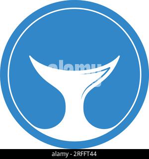 conception d'illustration vectorielle de logo d'icône de queue de requin Illustration de Vecteur