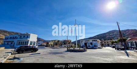 Baie de Korthi, île d'Andros, Grèce, Europe du Sud Banque D'Images