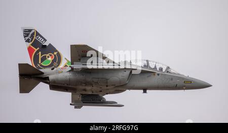 Italin Air Force T-346a Master Advanced Jet Trainer au tatouage Royal International Air Banque D'Images