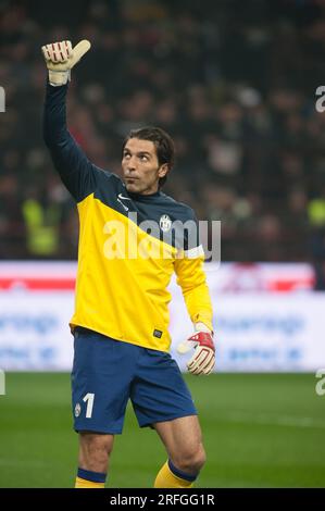 Milan Italie 2012-11-25, Gianluigi Buffon, gardien de but de la Juventus, avant le match de championnat de la Juventus de Milan Banque D'Images