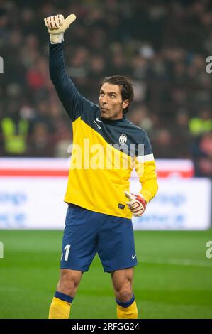 Milan Italie 2012-11-25, Gianluigi Buffon, gardien de but de la Juventus, avant le match de championnat de la Juventus de Milan Banque D'Images