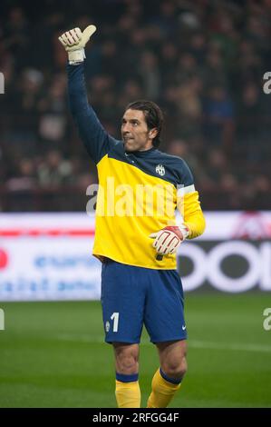 Milan Italie 2012-11-25, Gianluigi Buffon, gardien de but de la Juventus, avant le match de championnat de la Juventus de Milan Banque D'Images