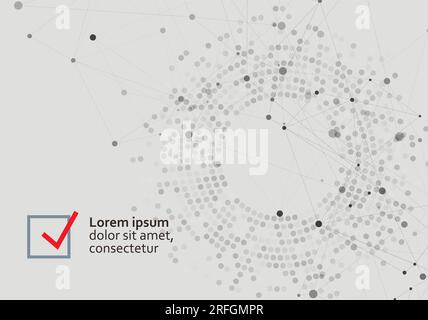 Connexion réseau globale. Concept de composition de points et de lignes de la carte mondiale de l'entreprise mondiale. Illustration vectorielle Illustration de Vecteur