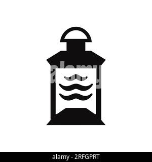 icône de lampe de lanterne vintage dans le style plat isolé sur fond blanc. Illustration vectorielle Illustration de Vecteur