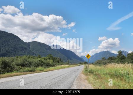 Chemin Rannie menant au lac Pitt - Grant Narrows Regional Park à Pitt Meadows, Colombie-Britannique, Canada Banque D'Images