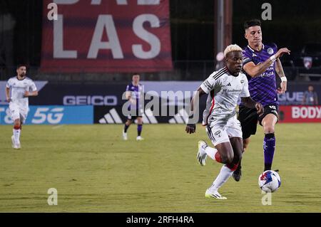 Frisco, États-Unis. 02 août 2023. 2 août 2023, Frisco, Texas, États-Unis : Kamungo Bernard de Dallas en action lors du match de coupe des ligues entre le FC Dallas et Mazatlan joué au Toyota Stadium le mercredi 2 août 2023 à Frisco, Texas, États-Unis (photo de Javier Vicencio/Eyepix Group) crédit : EYEPIX Group/Alamy Live News Banque D'Images