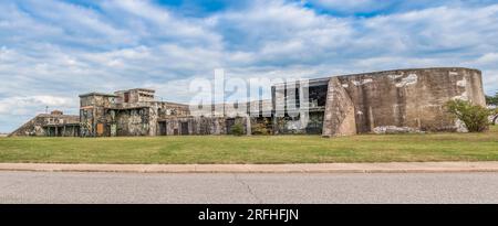 Panorama. Fort Monroe à Hampton Roads, Virginie, a été construit en 1834. C'est le plus grand fort en pierre jamais construit aux États-Unis. Banque D'Images