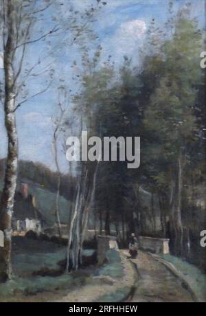 Le petit Pont 1860 de Jean Baptiste Camille Corot Banque D'Images