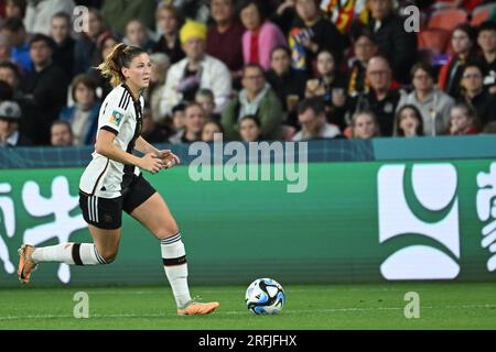 Brisbane, Australie. 03 août 2023. Football, femmes : coupe du monde, Corée du Sud - Allemagne, ronde préliminaire, Groupe H, Journée 3, Lang Park : allemande Chantal Hagel. Crédit : Sebastian Christoph Gollnow/dpa/Alamy Live News Banque D'Images