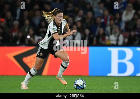 Brisbane, Australie. 03 août 2023. Football, femmes : coupe du monde, Corée du Sud - Allemagne, ronde préliminaire, Groupe H, Journée 3, Lang Park : allemande Chantal Hagel. Crédit : Sebastian Christoph Gollnow/dpa/Alamy Live News Banque D'Images