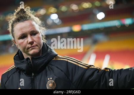 Brisbane, Australie. 03 août 2023. Football, femmes : coupe du monde, Corée du Sud - Allemagne, tour préliminaire, Groupe H, Journée 3, Lang Park : Marina Hegering allemande. Crédit : Sebastian Christoph Gollnow/dpa/Alamy Live News Banque D'Images