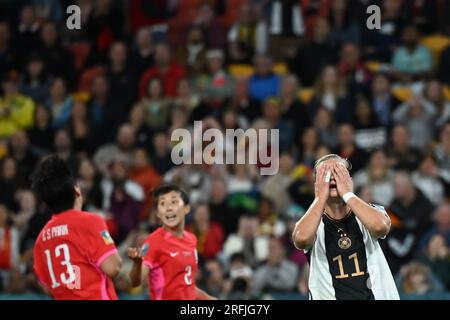 Brisbane, Australie. 03 août 2023. Football, femmes : coupe du monde, Corée du Sud - Allemagne, tour préliminaire, Groupe H, journée 3, Lang Park : Alexandra Popp, allemande. Crédit : Sebastian Christoph Gollnow/dpa/Alamy Live News Banque D'Images