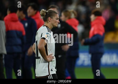 Brisbane, Australie. 03 août 2023. Football, femmes : coupe du monde, Corée du Sud - Allemagne, tour préliminaire, Groupe H, journée 3, Lang Park, L'allemande Alexandra Popp . Crédit : Sebastian Christoph Gollnow/dpa/Alamy Live News Banque D'Images