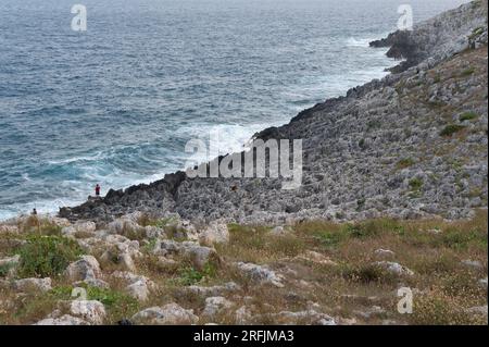 Cap d'Otranto, Pouilles (Italie). Juillet 2023. Panorama du point le plus à l'est de la péninsule italienne Banque D'Images