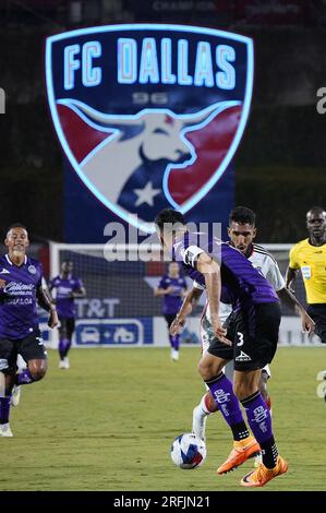 Frisco, États-Unis. 02 août 2023. Frisco, Texas, États-Unis : Jesus Ferreira de Dallas en action lors du match de coupe des ligues entre le FC Dallas et Mazatlan joué au Toyota Stadium le mercredi 2 août 2023. (Photo de Javier Vicencio/Eyepix Group/Sipa USA) crédit : SIPA USA/Alamy Live News Banque D'Images