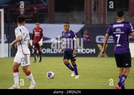 Frisco, États-Unis. 02 août 2023. Frisco, Texas, États-Unis : Jefferson Intrigo de Mazatlan en action lors du match de la coupe des ligues entre le FC Dallas et Mazatlan joué au Toyota Stadium le mercredi 2 août 2023. ((photo de Javier Vicencio/Eyepix Group/Sipa USA) crédit : SIPA USA/Alamy Live News Banque D'Images