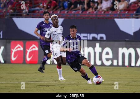 Frisco, États-Unis. 02 août 2023. Frisco, Texas, États-Unis : Andres Montaño de Mazatlan en action lors du match de la coupe des ligues entre le FC Dallas et Mazatlan joué au Toyota Stadium le mercredi 2 août 2023. ((photo de Javier Vicencio/Eyepix Group/Sipa USA) crédit : SIPA USA/Alamy Live News Banque D'Images