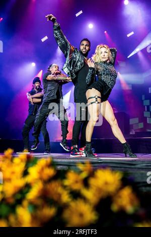 Skanderborg, Danemark. 03 août 2023. Le chanteur, auteur-compositeur et danseur américain Jason Derulo donne un concert live lors du festival de musique danois SmukFest 2023 à Skanderborg. (Crédit photo : Gonzales photo/Alamy Live News Banque D'Images