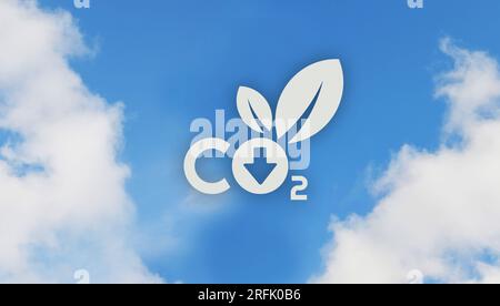 Réduire les émissions de CO2 pour arrêter le changement climatique Banque D'Images