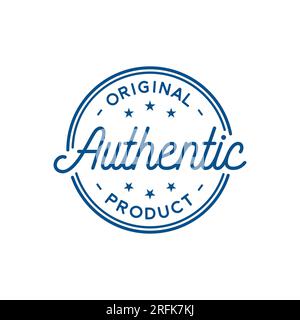 Original authentique produit Stamp logo Design. Vecteur et illustration. Illustration de Vecteur