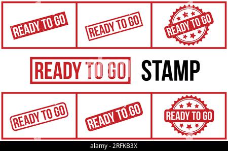 Vecteur de jeu de tampons en caoutchouc prêt à l'emploi Illustration de Vecteur