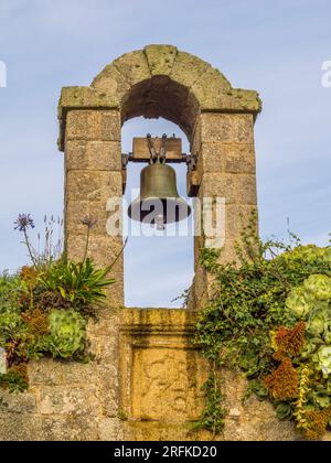 La cloche, la porte de la garnison, la garnison, St Marys, les îles Scilly, Cornouailles, Angleterre, Royaume-Uni, GB. Banque D'Images