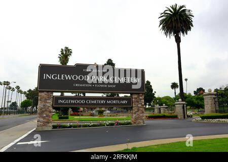 Inglewood (Los Angeles), Californie : cimetière et mortuaire d'Inglewood Park Banque D'Images