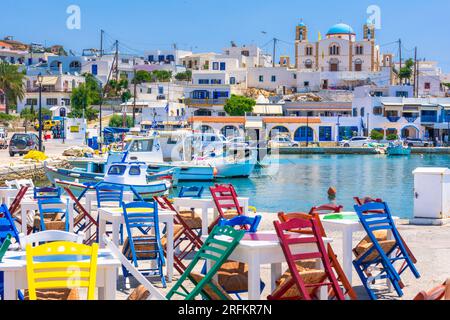 Le port pittoresque de l'île de Lipsi, Dodécanèse, Grèce Banque D'Images