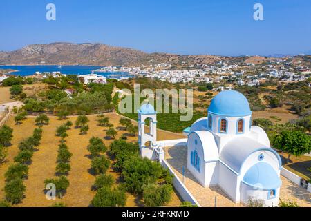 Le port pittoresque de l'île de Lipsi, Dodécanèse, Grèce Banque D'Images