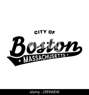 Motif Boston lettrage. Boston, Massachusetts conception typographique. Vecteur et illustration. Illustration de Vecteur