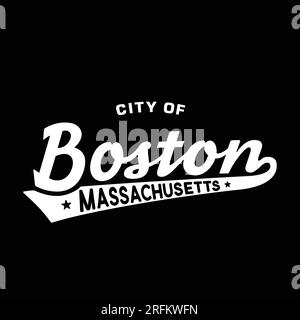 Motif Boston lettrage. Boston, Massachusetts conception typographique. Vecteur et illustration. Illustration de Vecteur