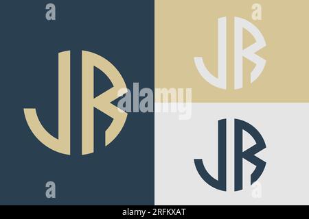 Design original de luxe de lettre de texte LR ou RL Monogram Illustration de Vecteur