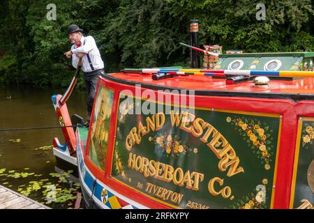 Grand Western Horseboat Company, Grand Western Canal, Tiverton Banque D'Images