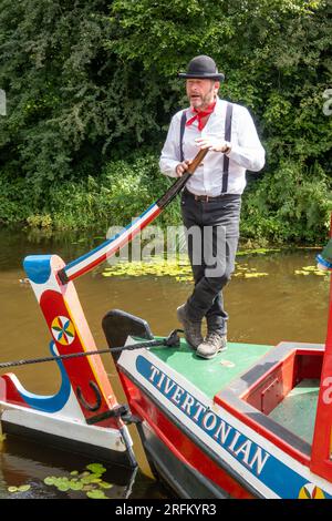 Grand Western Horseboat Company, Grand Western Canal, Tiverton Banque D'Images