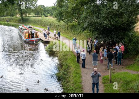 Grand Western Horseboat Company, Grand Western Canal, Tiverton Banque D'Images