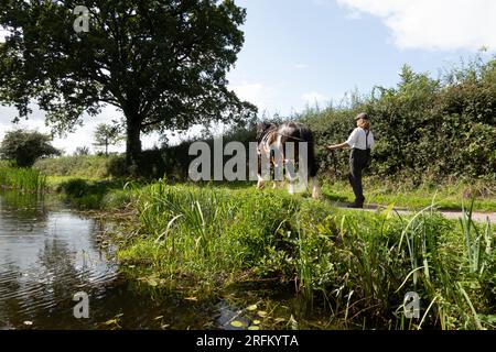 Grand Western Horseboat Company, Grand Western Canal, Tiverton Banque D'Images