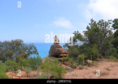 la zone de randonnée montagneuse autour de cardedu en sardaigne Banque D'Images