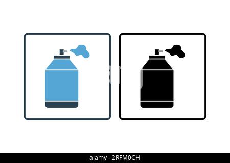 Icône de bombe de peinture. icône liée à la peinture, peintres, graffiti, peinture au pistolet. style d'icône solide. Conception vectorielle simple modifiable Illustration de Vecteur