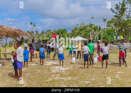 Port Vila, Vanuatu - 23 juin 2023 : les enfants jouent dans une journée sportive à Port Vila, Vanuatu Banque D'Images