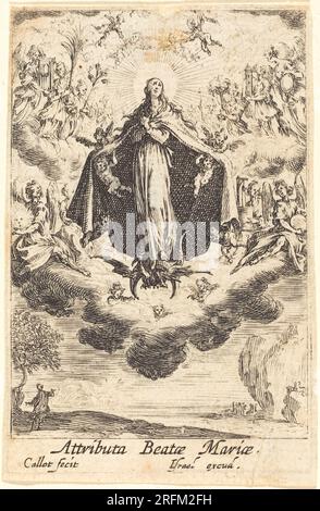 'Jacques Callot, attributs de la Vierge, en ou après 1630, gravure, Collection Rosenwald, 1943.3,2164' Banque D'Images