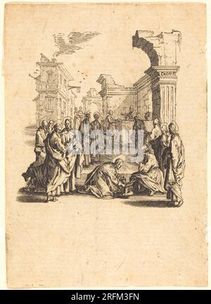 'Jacques Callot, Christ lavant les pieds des Apôtres, c. 1624/1625, gravure, Collection Rosenwald, 1948.11.36' Banque D'Images